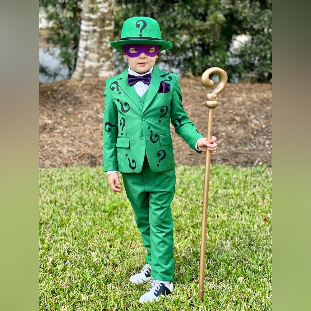 Kids Riddler costume Batman villan Halloween